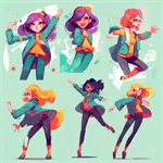 Character Design Different Poses