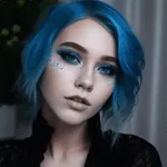 Blue makeup