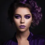 Violet makeup