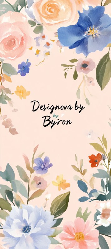 Boho Watercolor Floral Pattern Wallpaper