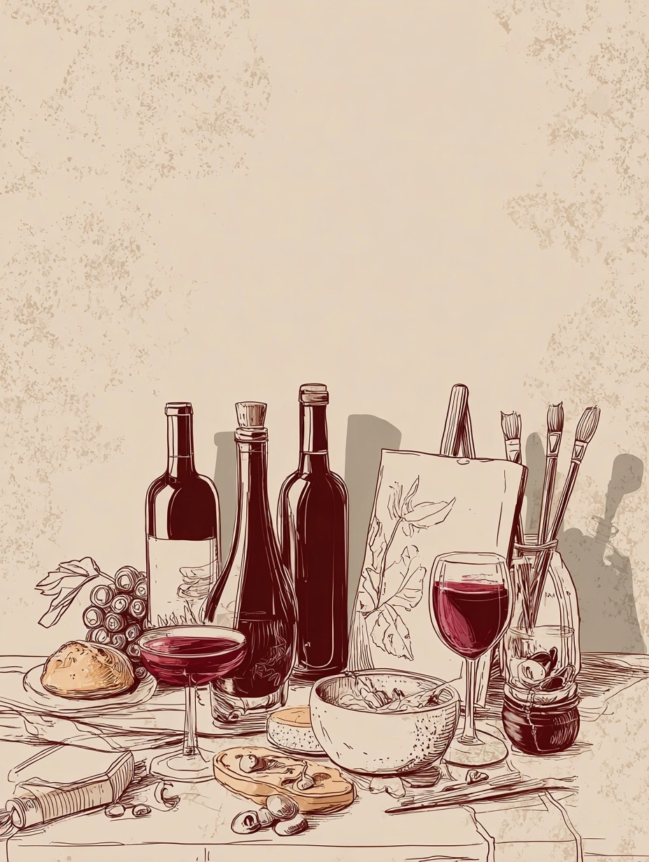 Minimalist Wine Still Life Poster