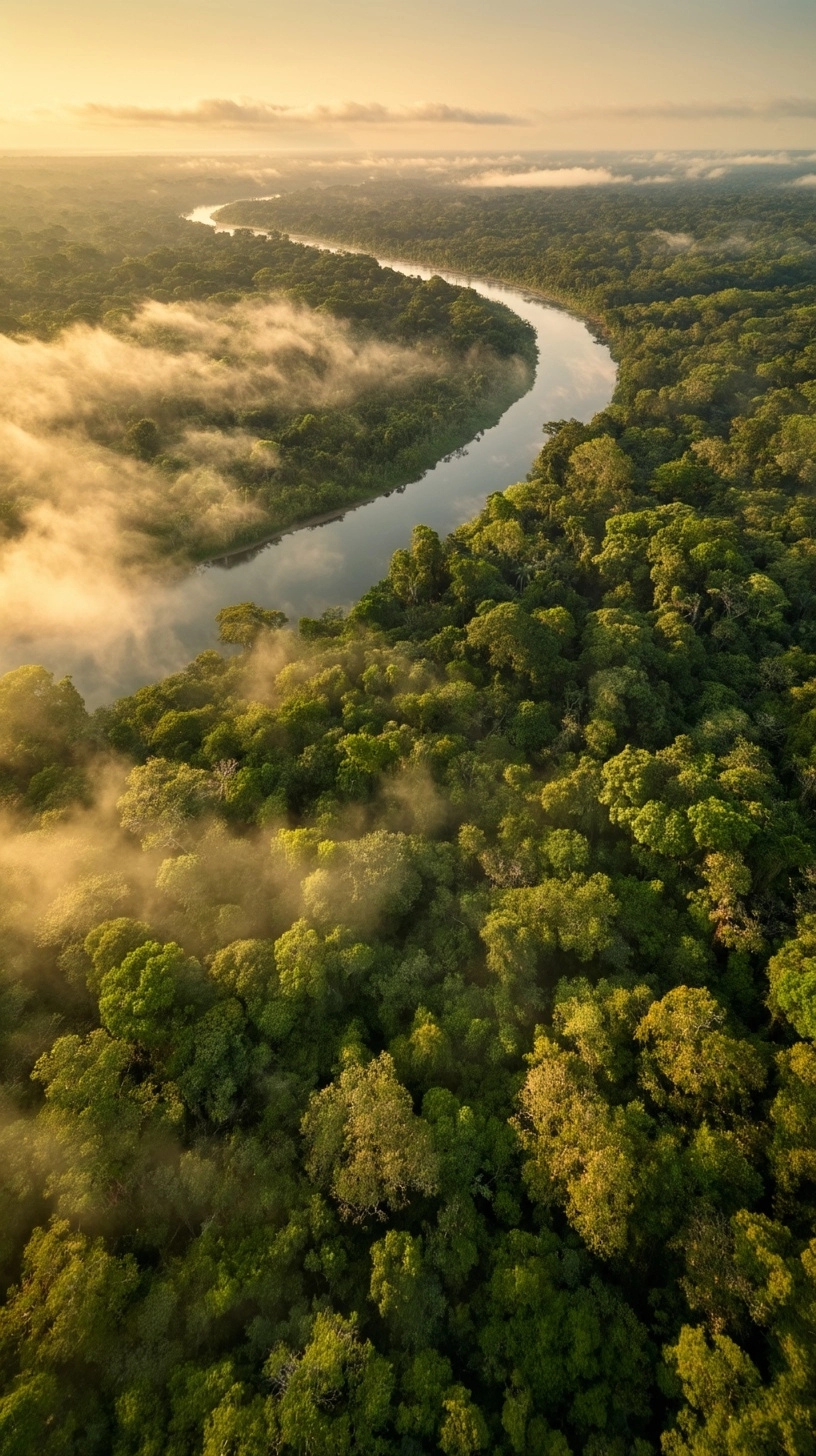A breathtaking, sweeping aerial drone shot flying over the vast