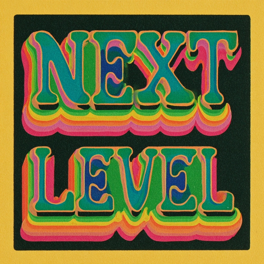 Futuristic chrome typography, metallic effect, bold reflective letters, cyber aesthetic