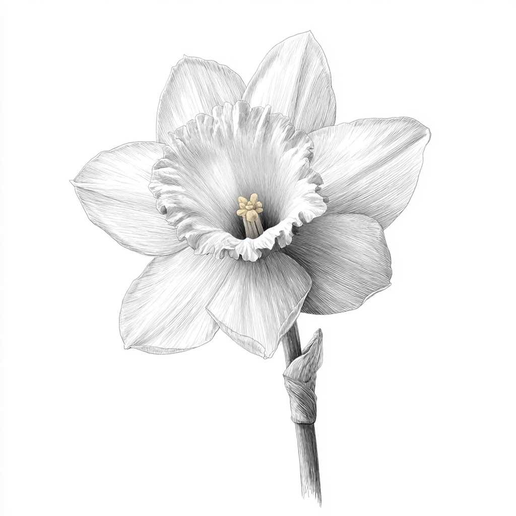Lack and white line illustration, soft pencil shading, minimal detail, clean outlines