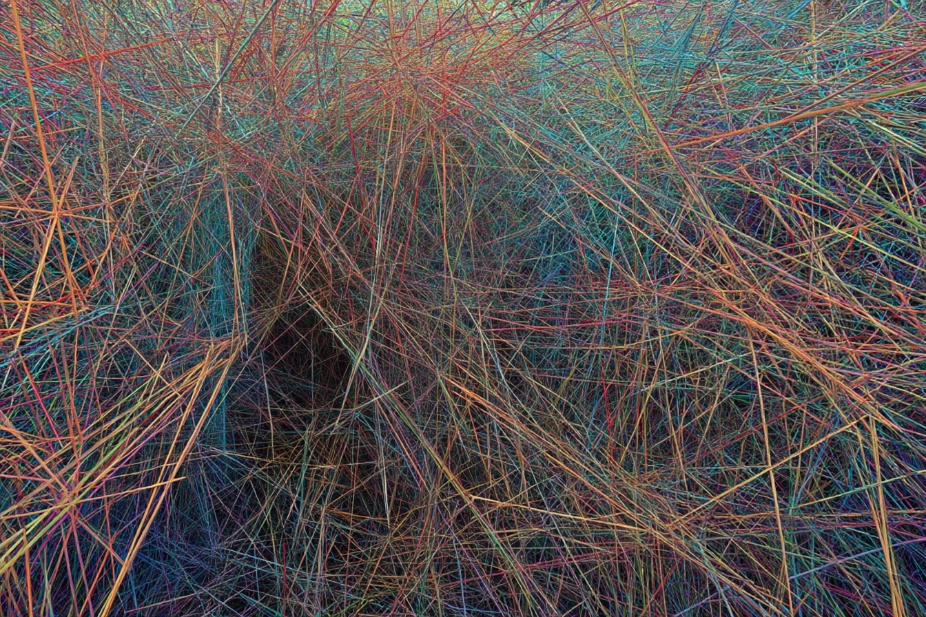 Modern abstract art, an abstract world composed of countless colorful particles
