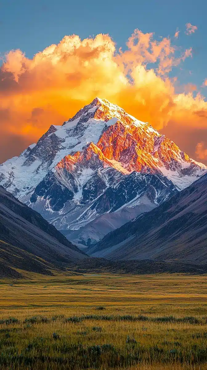 Golden Sunset Over Mountains 2