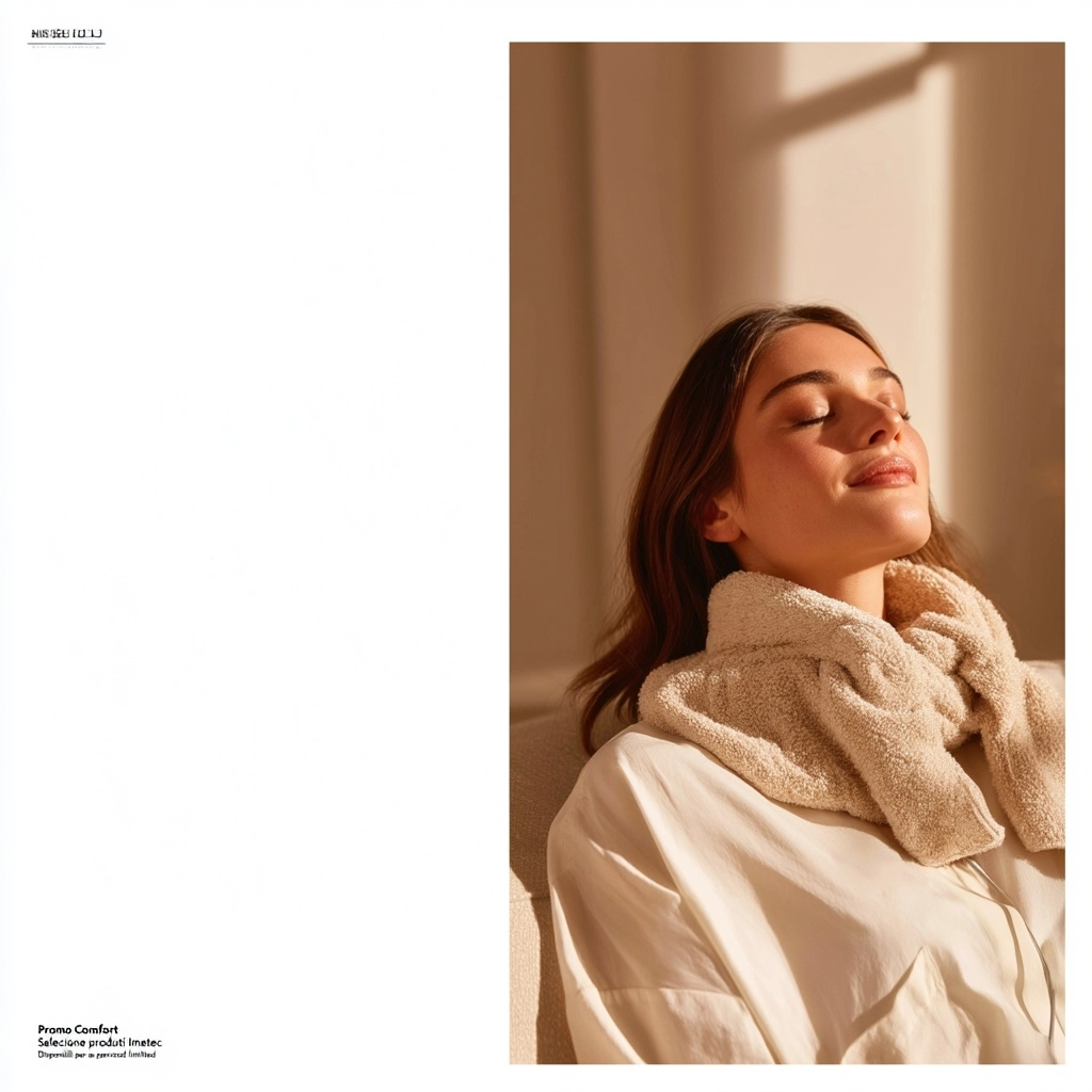 Generate a clean, minimal, high-end Meta ad image for a home wellness brand featuring an electric he