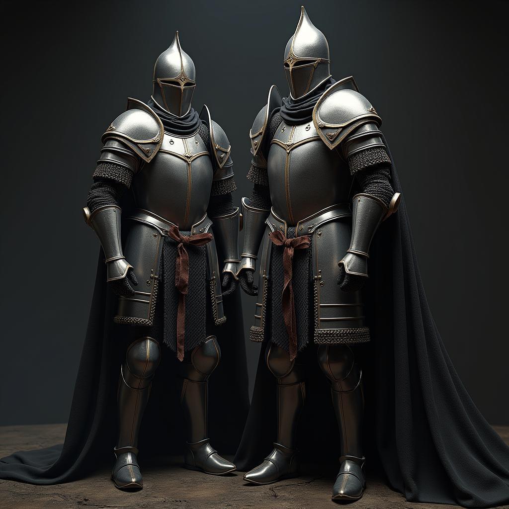Medieval Knights in Hyperdetailed Volumetric Armor