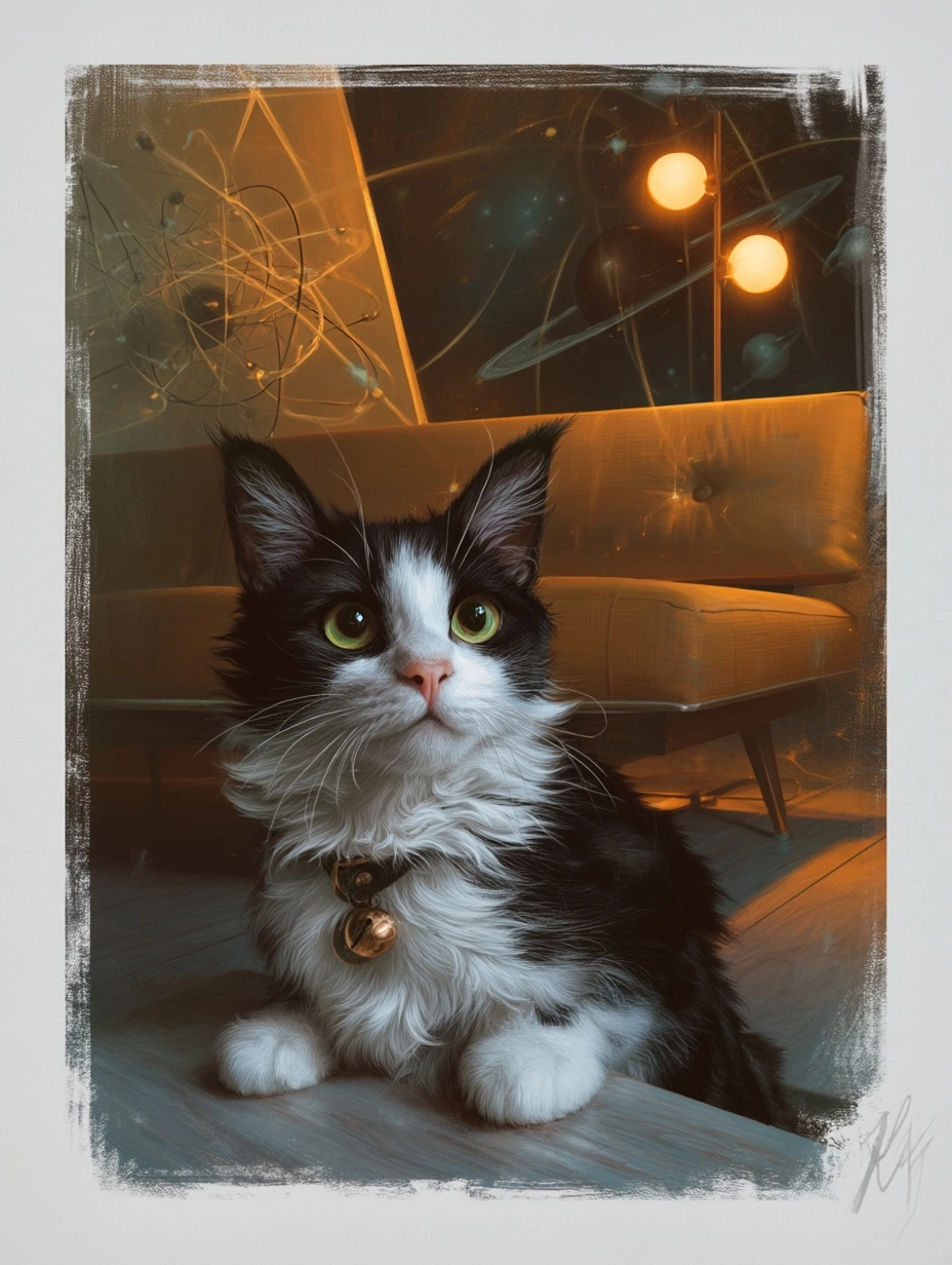 Mid Century Modern Atomic Cat