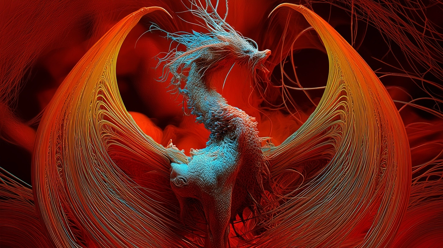 Good morning majestic magic dragon with massive wings