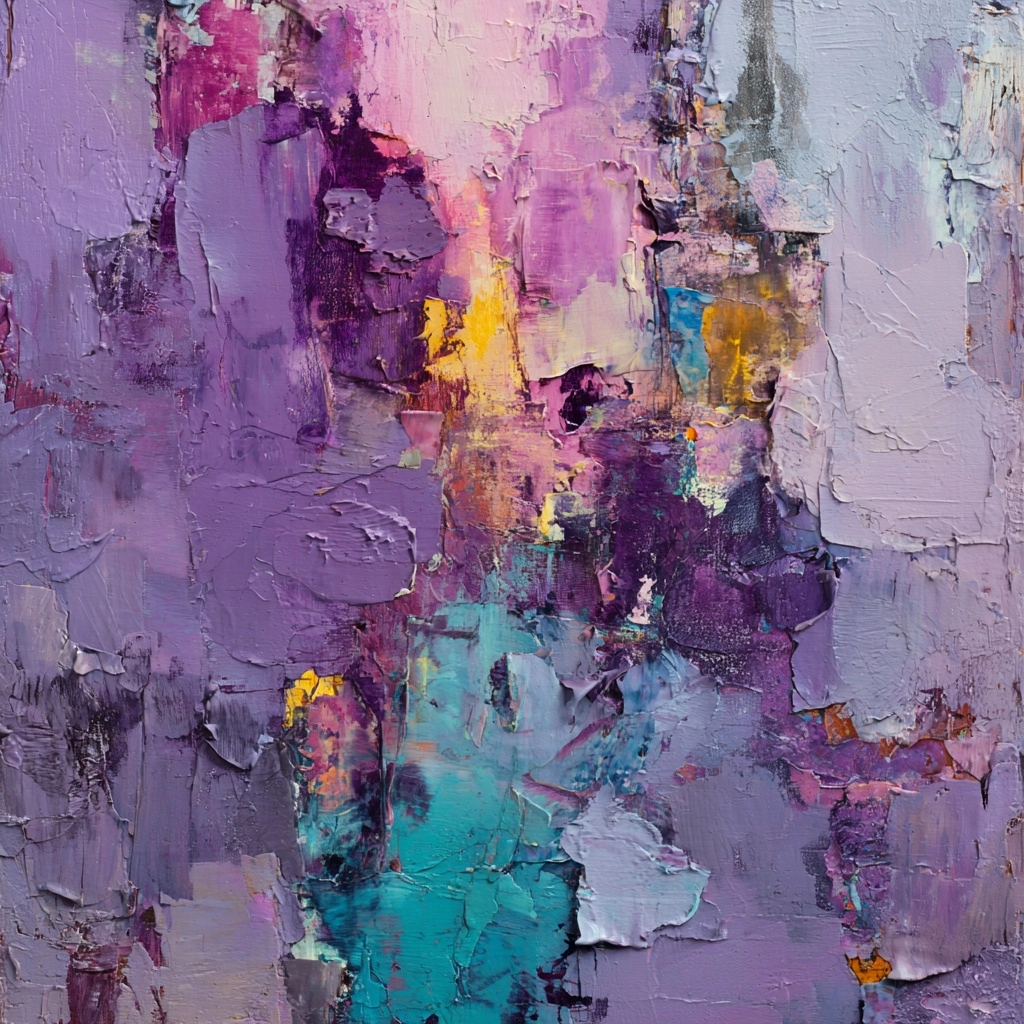 Abstract purple painting