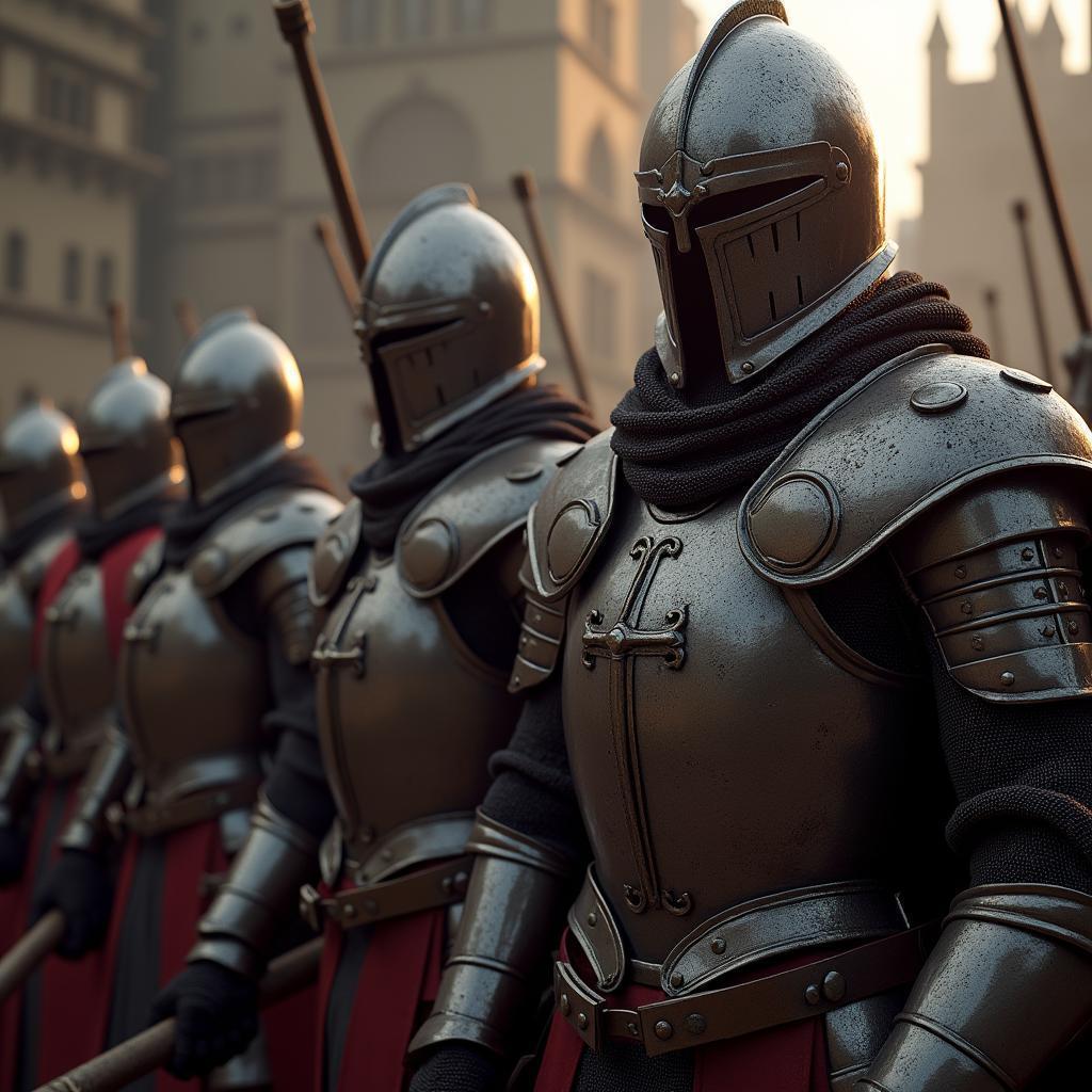 Hyperdetailed Volumetric Medieval Knights Concept Render