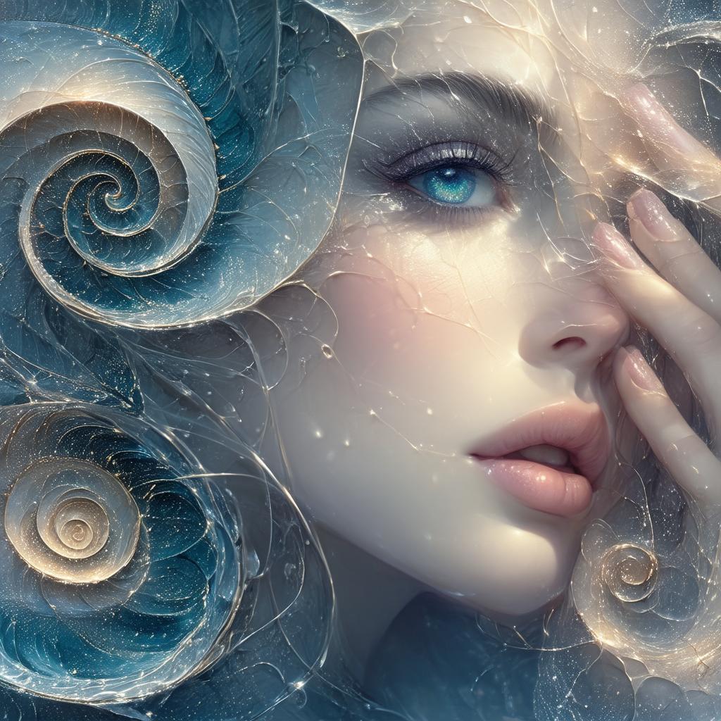 Emanuelle Beart Lost Heart Surreal Fibonacci Portrait