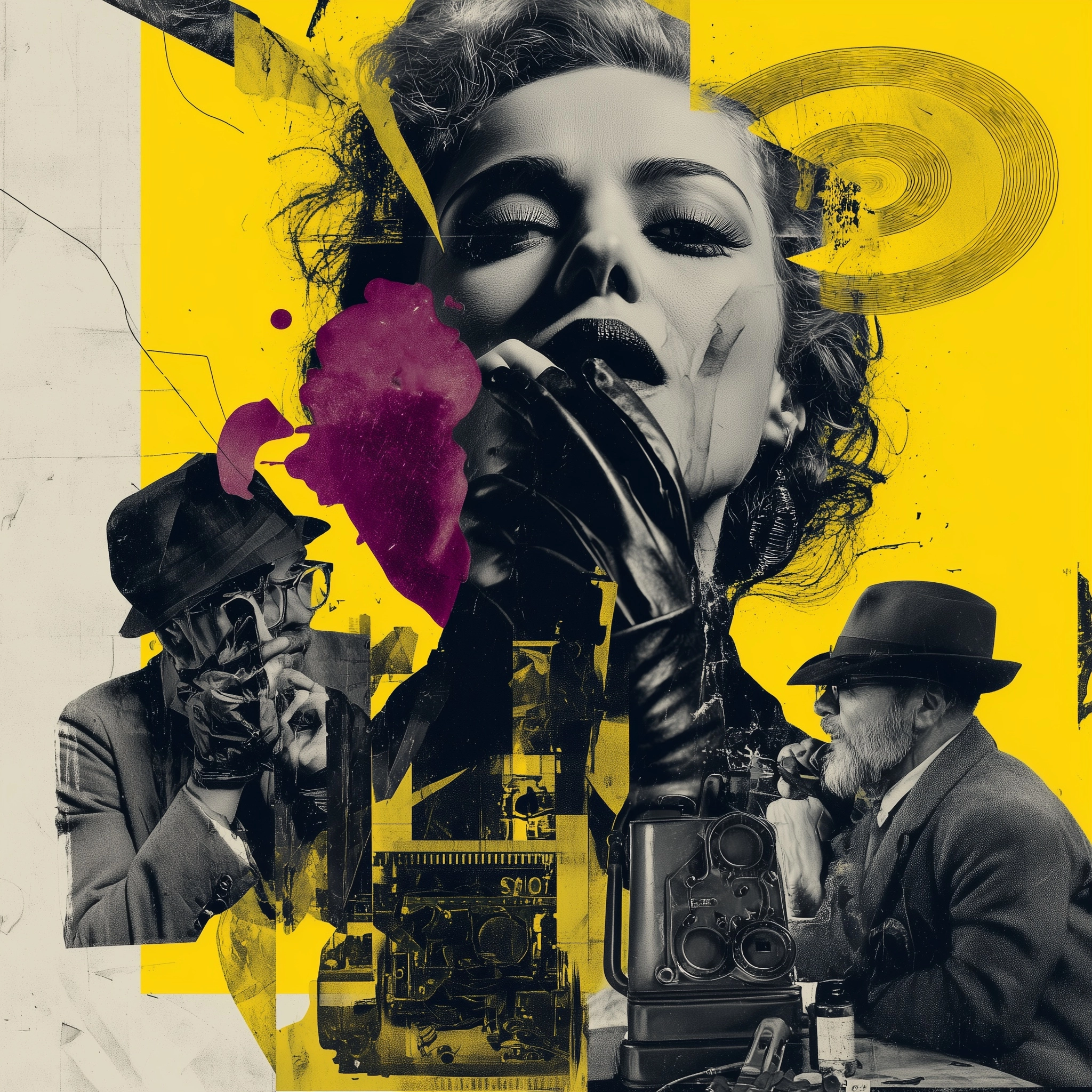 The struggling record industry and the hypocritical old film industry as a poster - provocative