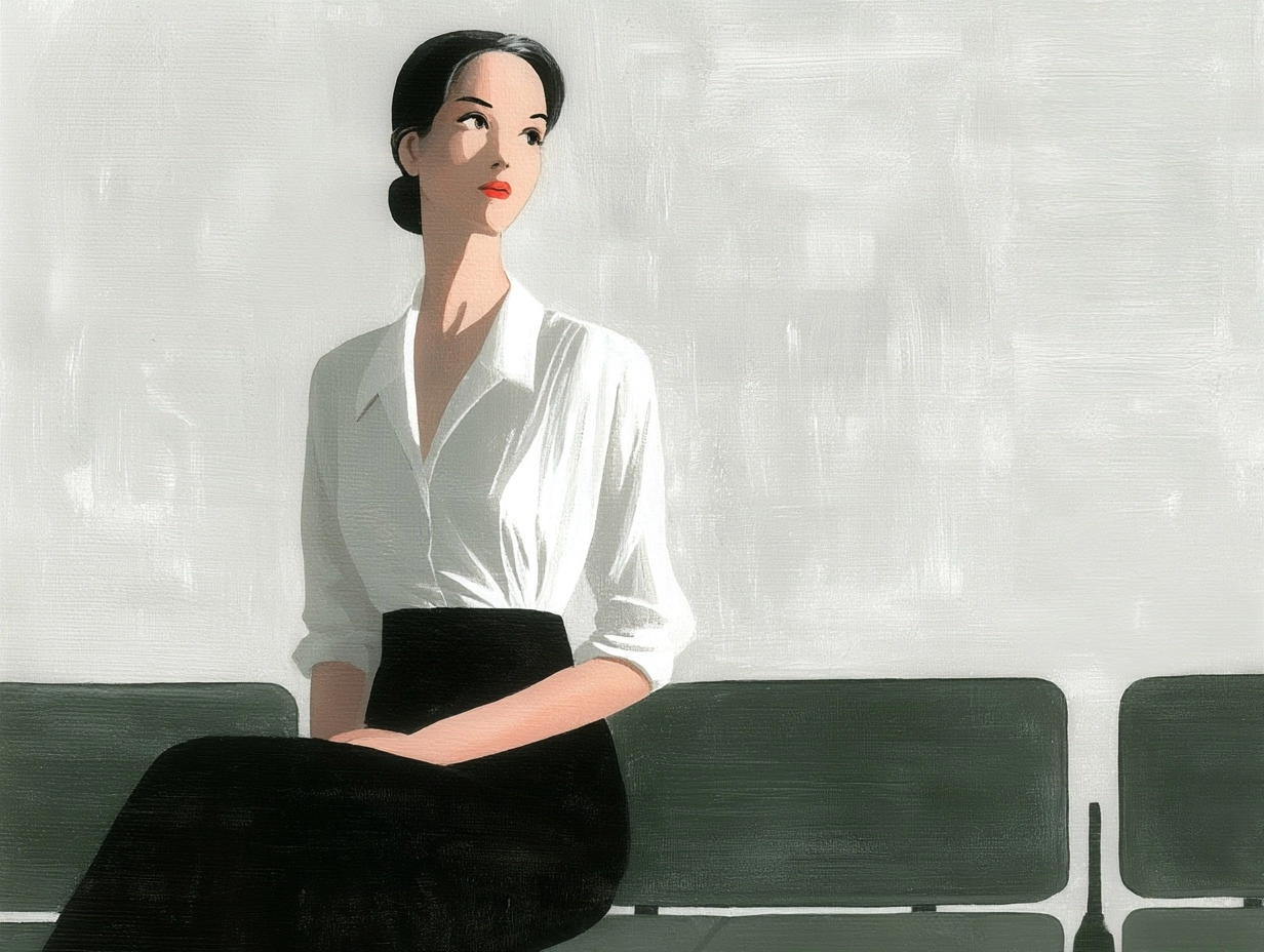 Woman beautiful, thigh , wide hip , pose, ideal for hospital office wallpaper