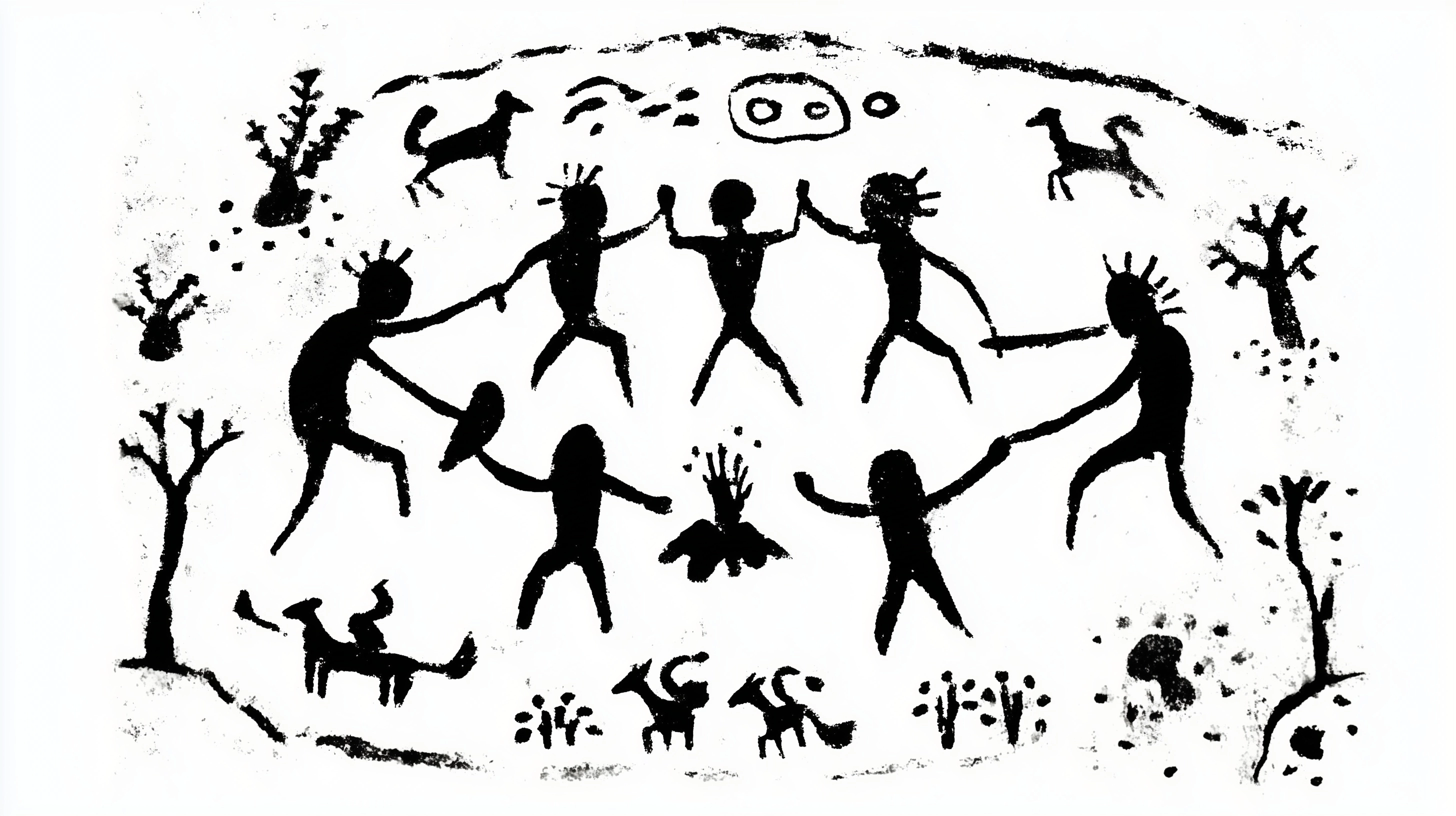 Black silhouette illustration on a white background