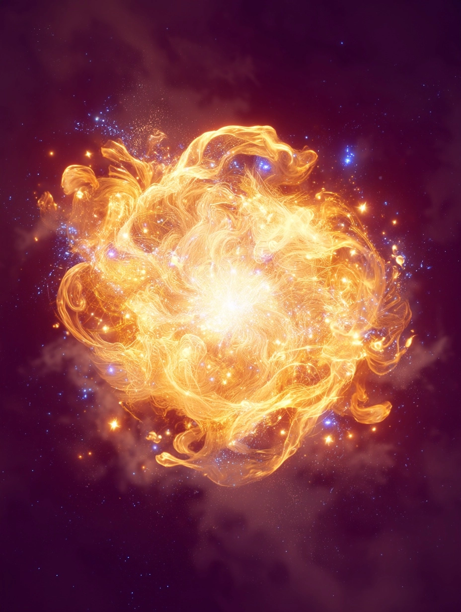 High-quality macro shot of a single, swirling magical effect