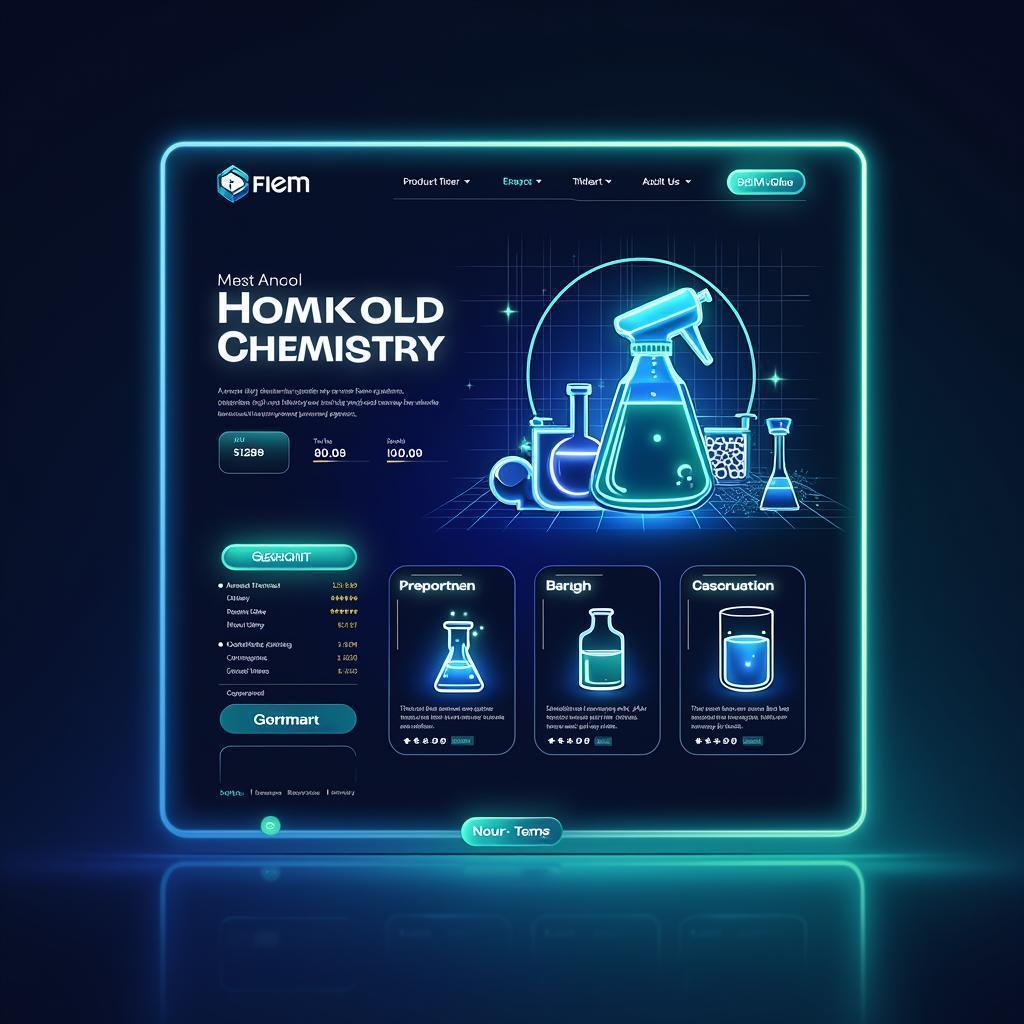 Neon UXUI Design for a Chemistry Factory