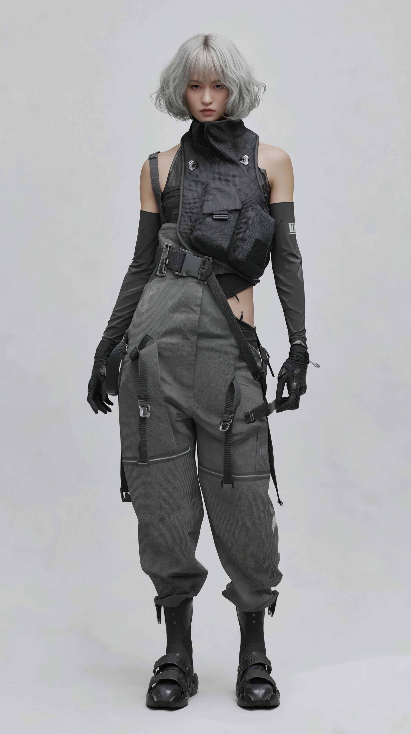 Female Character in a Near-Future Tactical Suit