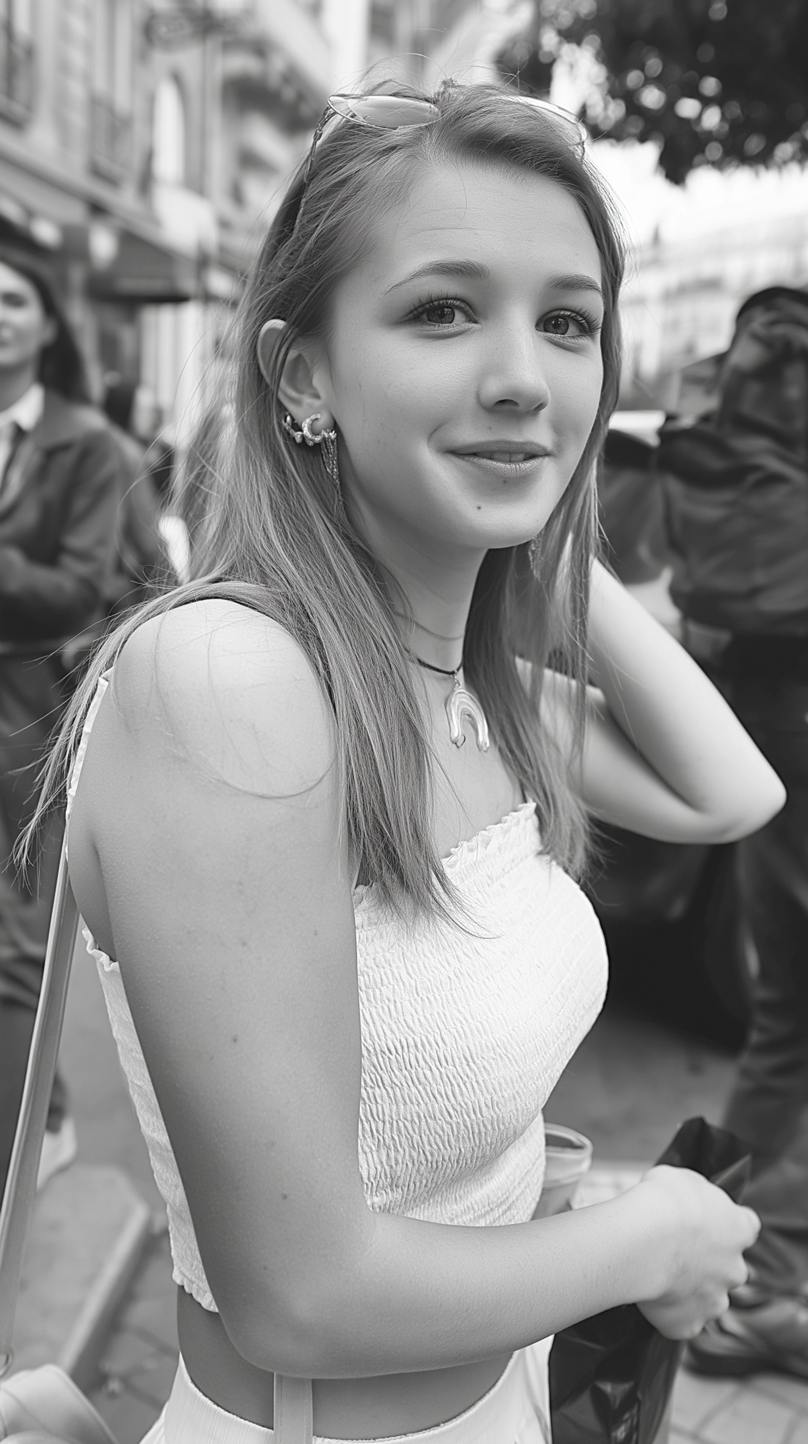 Street photography beautiful woman Paris