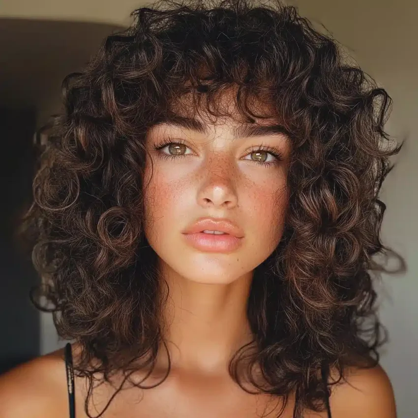 Curly Haircut Illustration