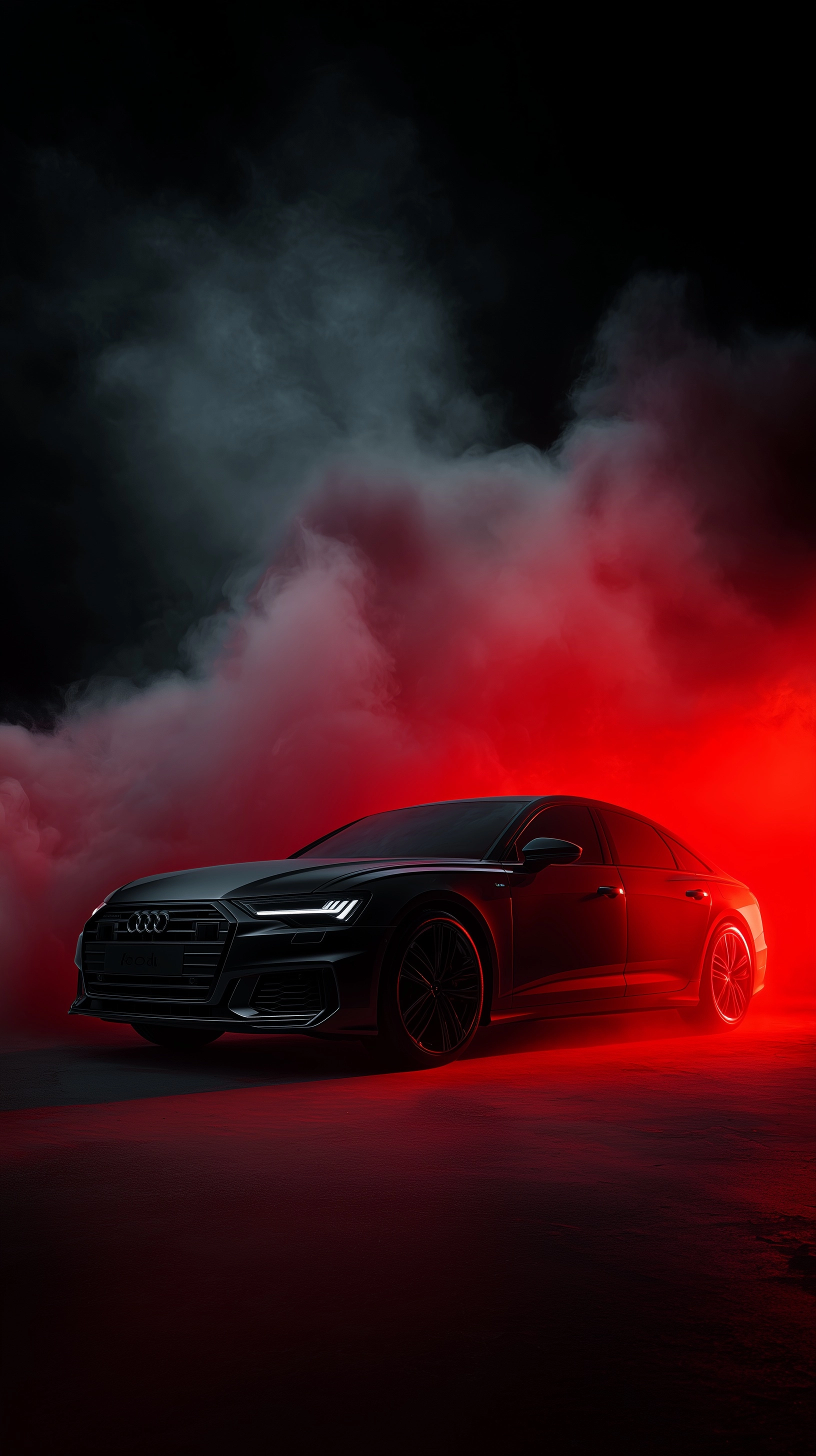 Key visual cho thư mời VIP. Theme trừu tượng về xe Audi S6. Các yếu tố liên quan bao gồm màu đen