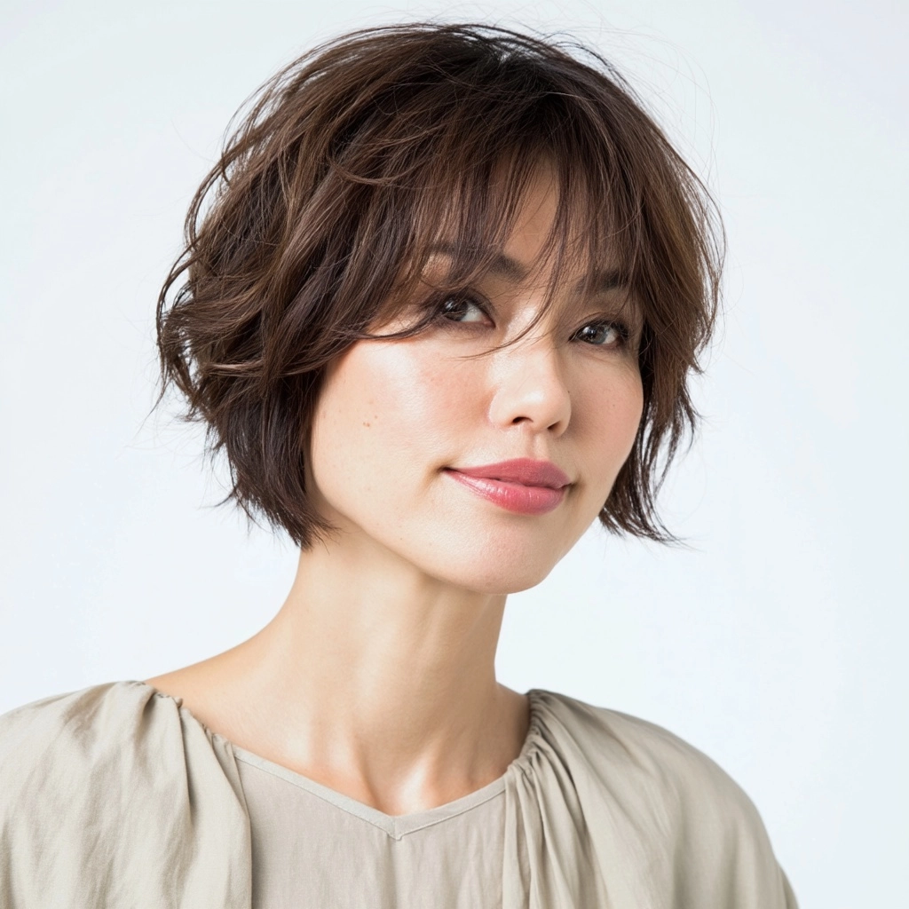 50-Year-Old Japanese Woman in Autumn Fashion