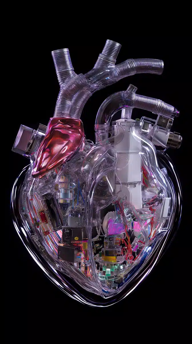 Technological Heart Sculpture