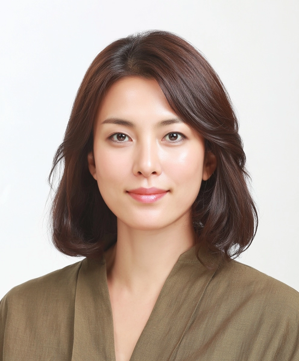 ID Photo of a 35-Year-Old Korean Woman