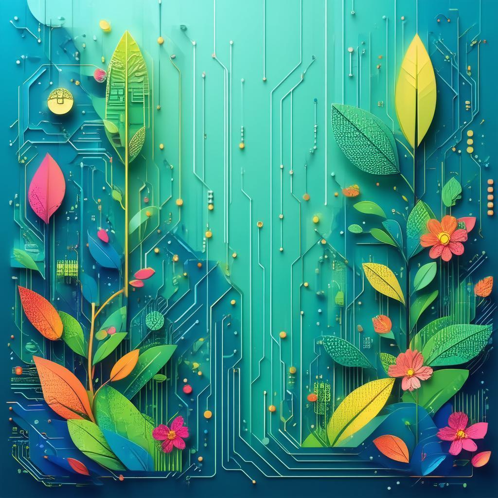 Cutout Banner Where Circuits Bloom Into Leaves