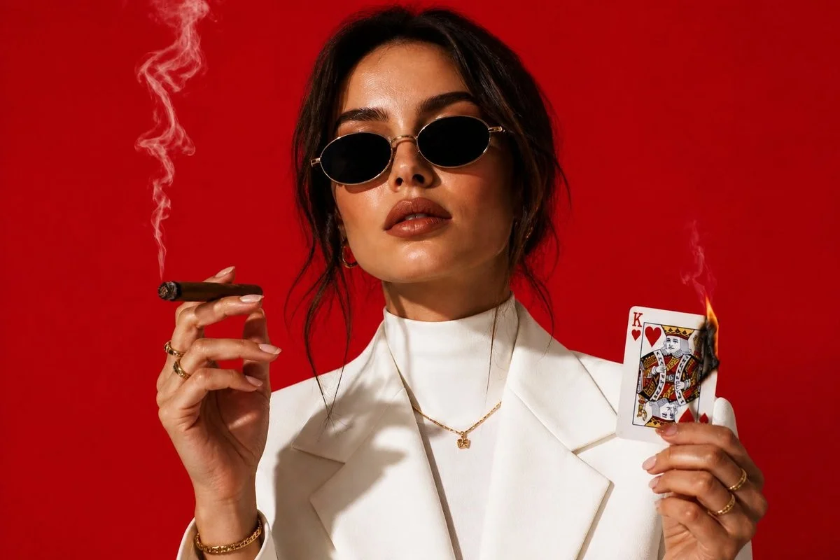 High-Fashion Cigar Portrait