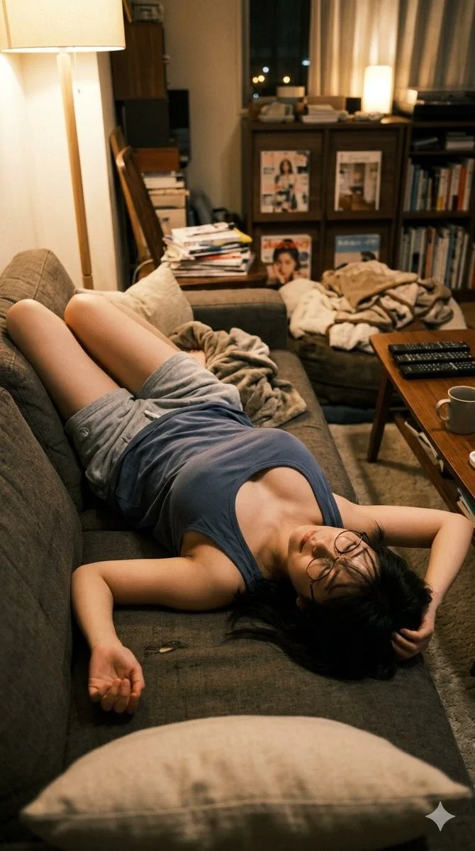 Cozy Night Living Room Candid