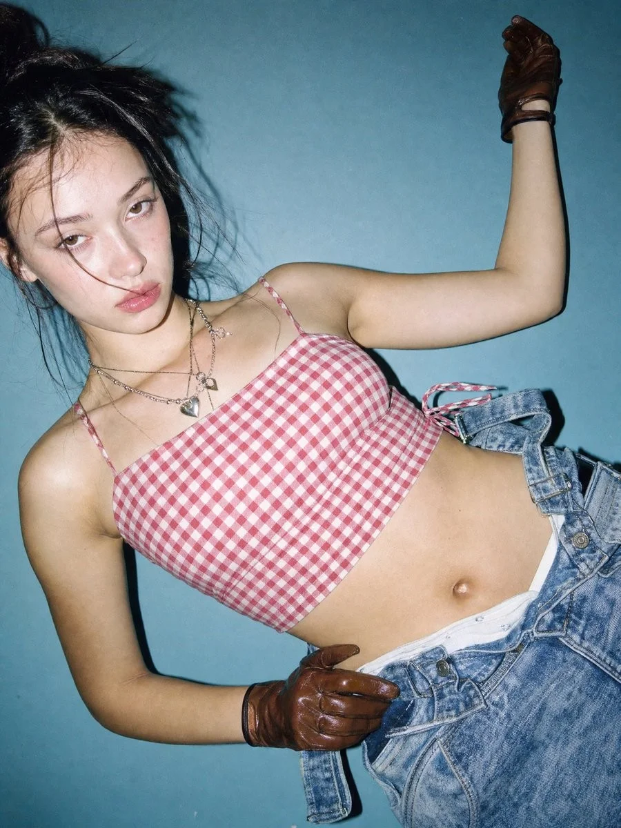 Y2K Flash Fashion Portrait