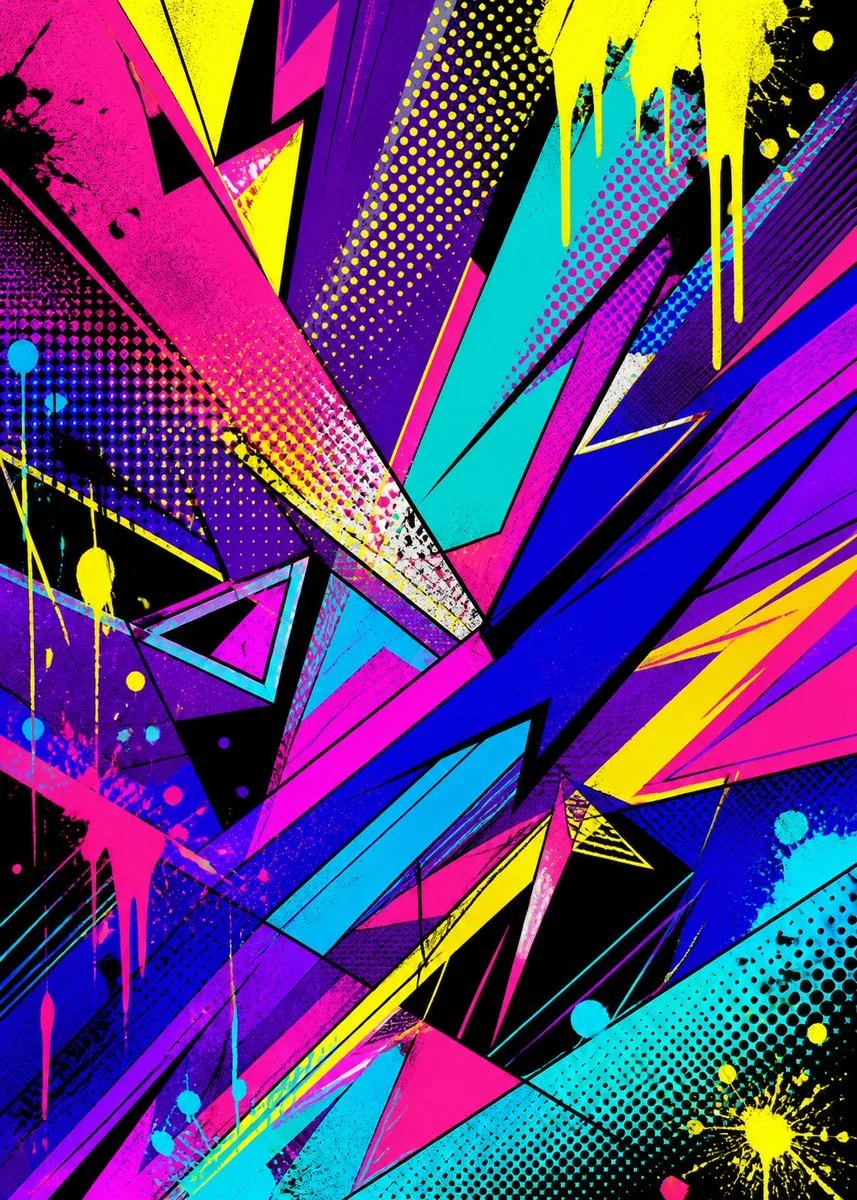 Pop Art Street Abstract Background