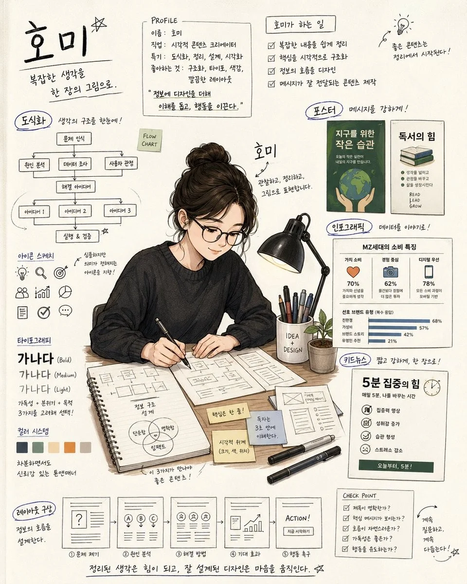 Handwritten Note Portrait
