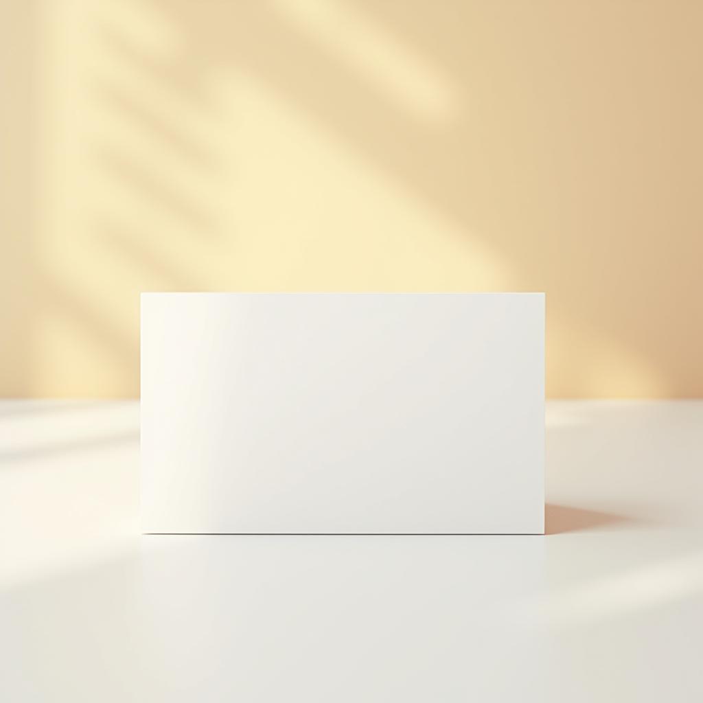 Blank Business Card in Vivid Anime Minimalism