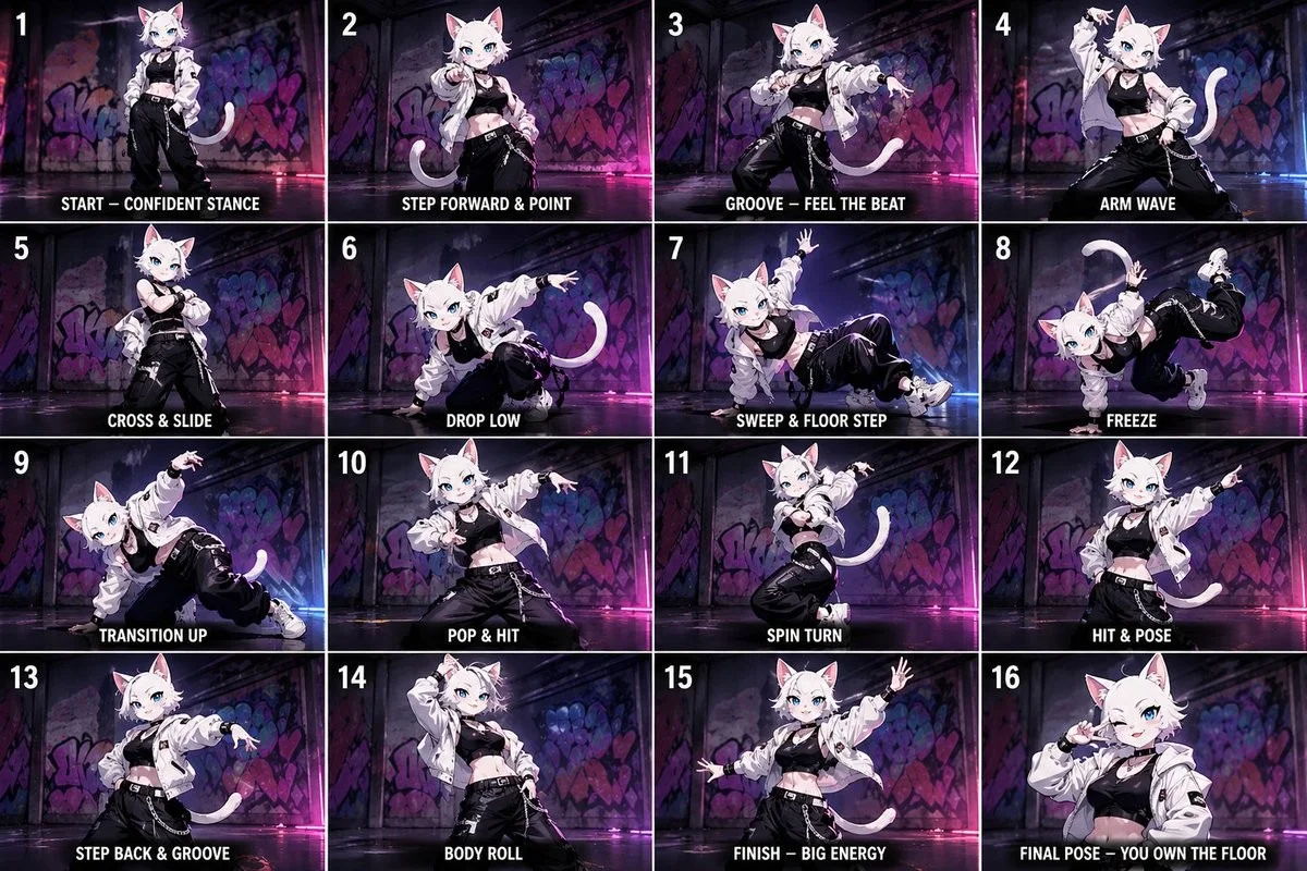 Anime Dance Grid