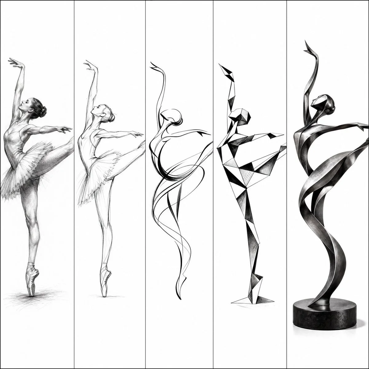 Ballerina Sculpture Progression