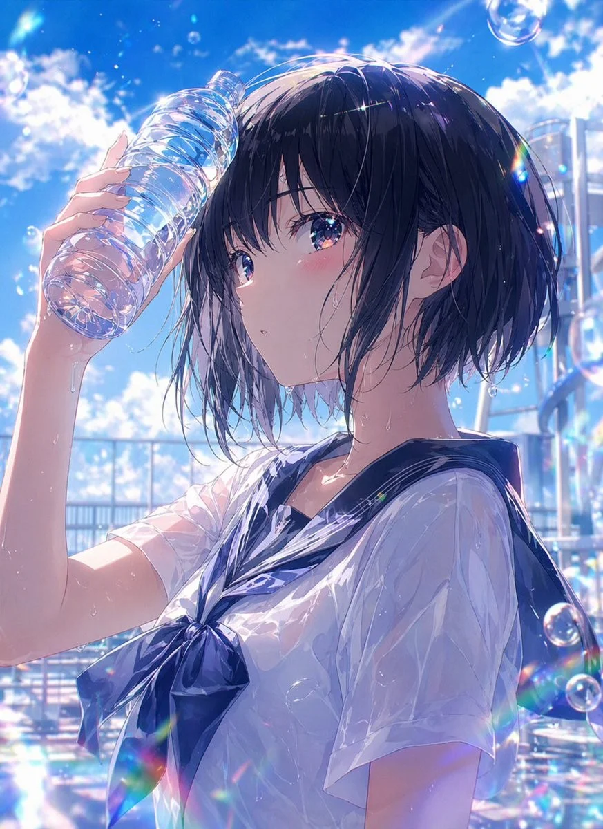 Luminous Anime Summer Portrait