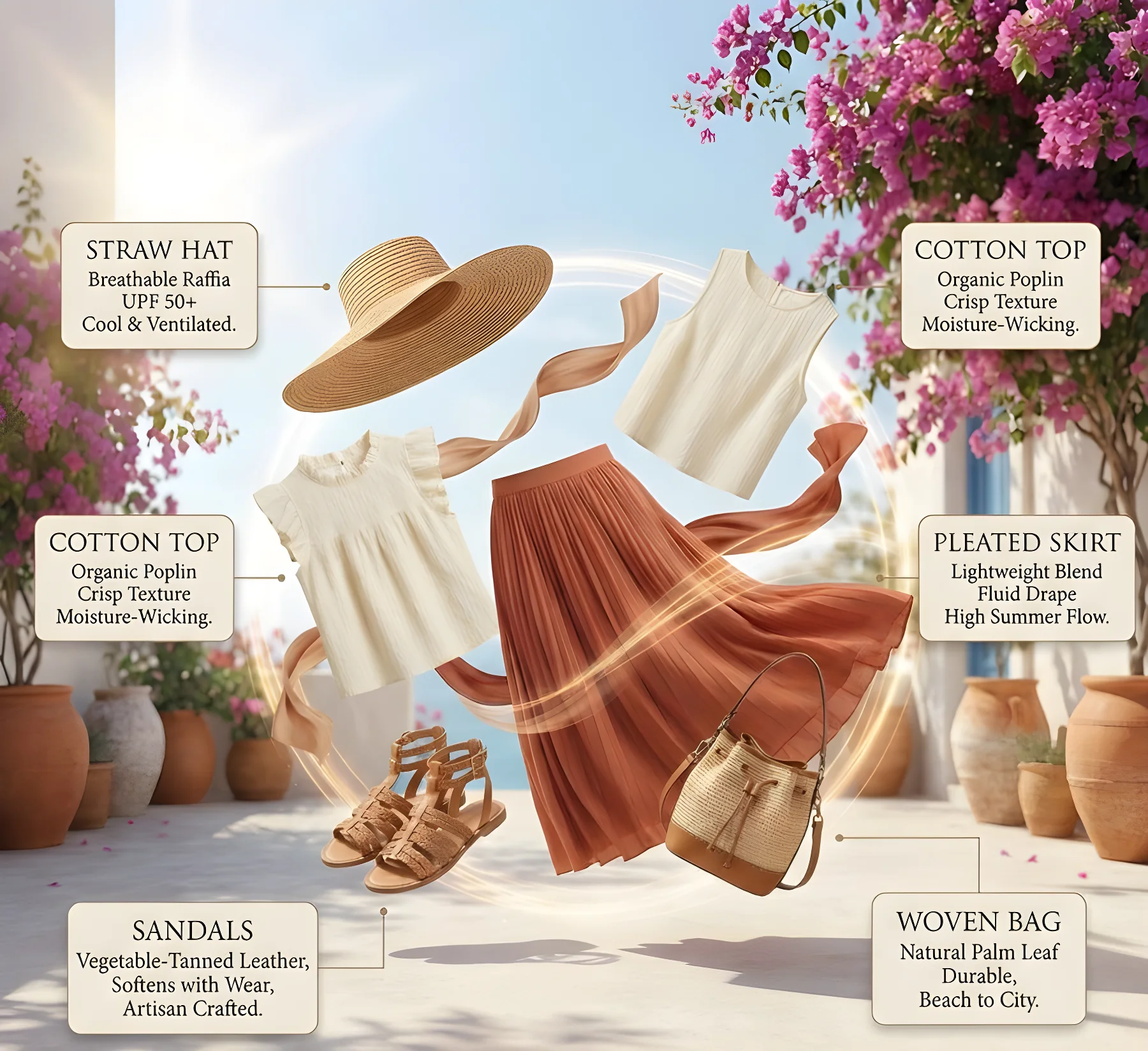 Mediterranean Summer Fashion Infographic