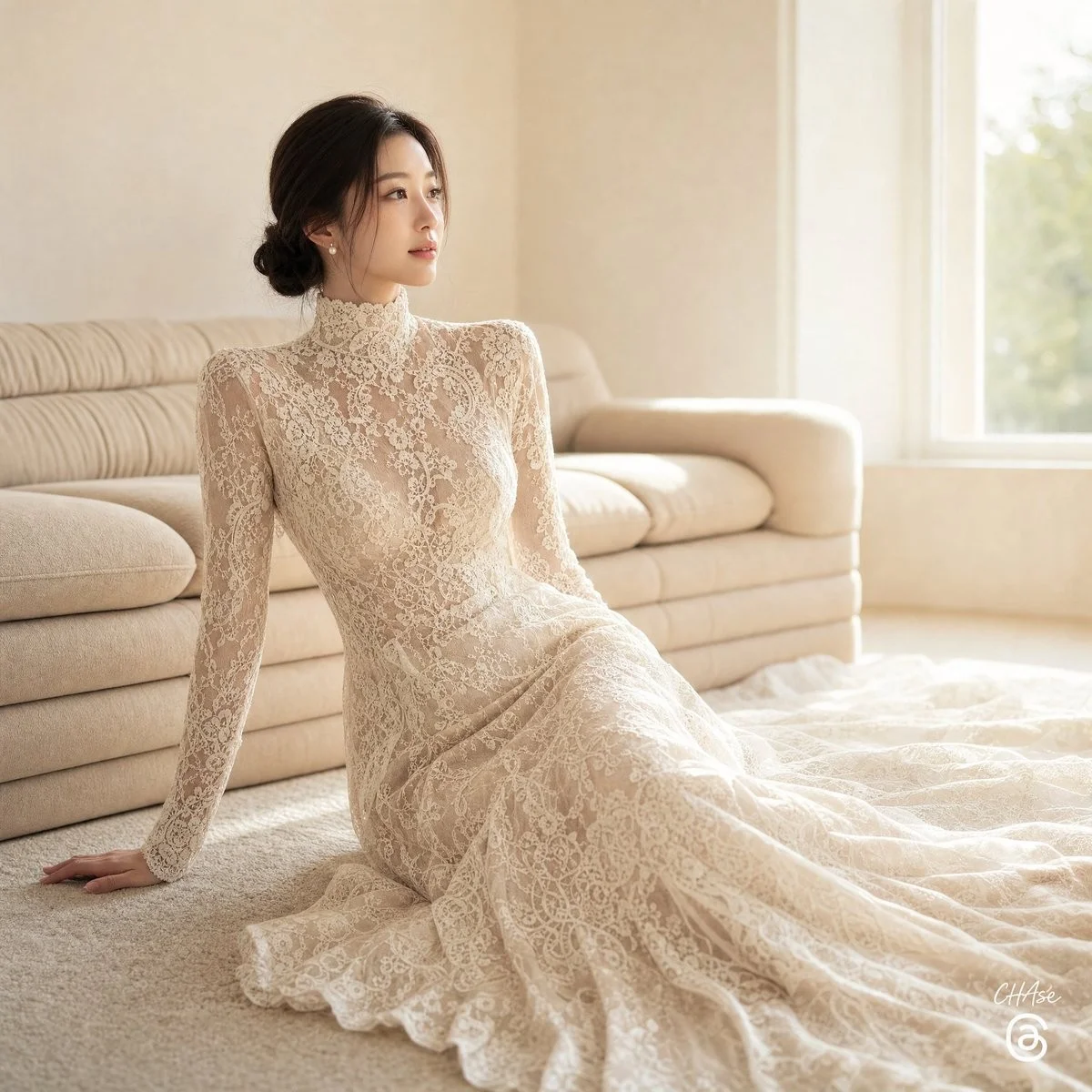 Sunlit Lace Bride