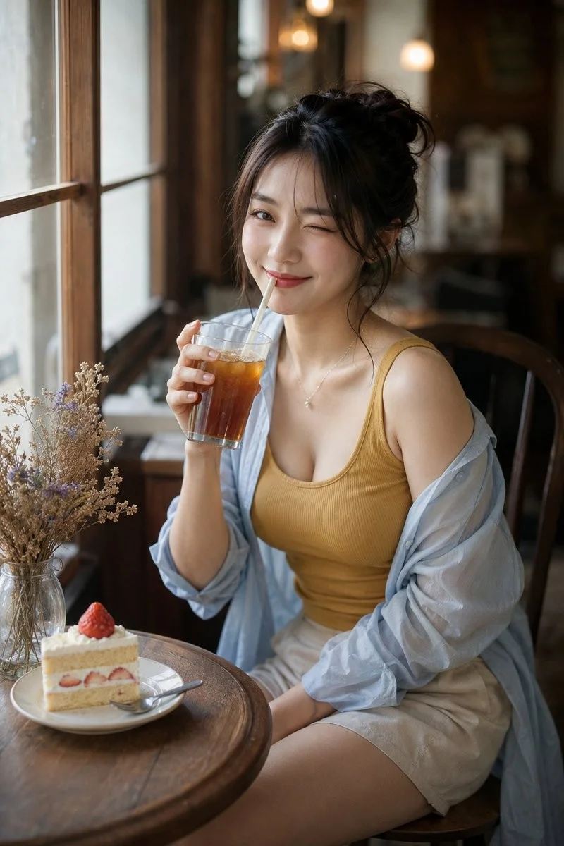 Censored Cafe Portrait