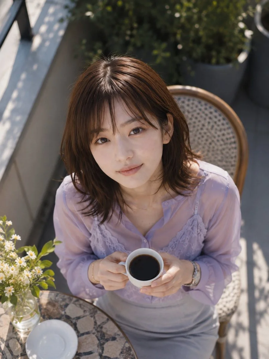 Overhead Cafe Portrait