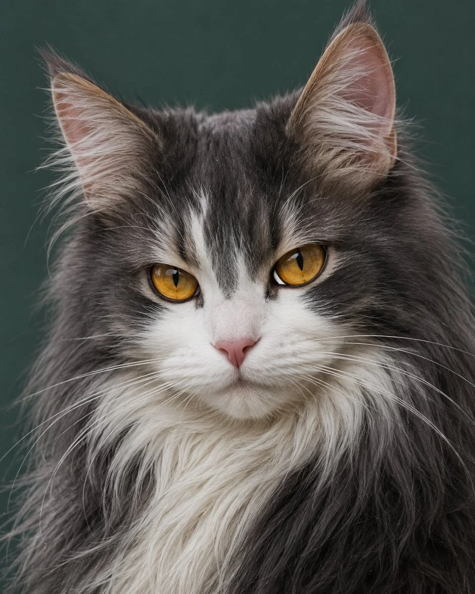 Realistic Long-Haired Cat
