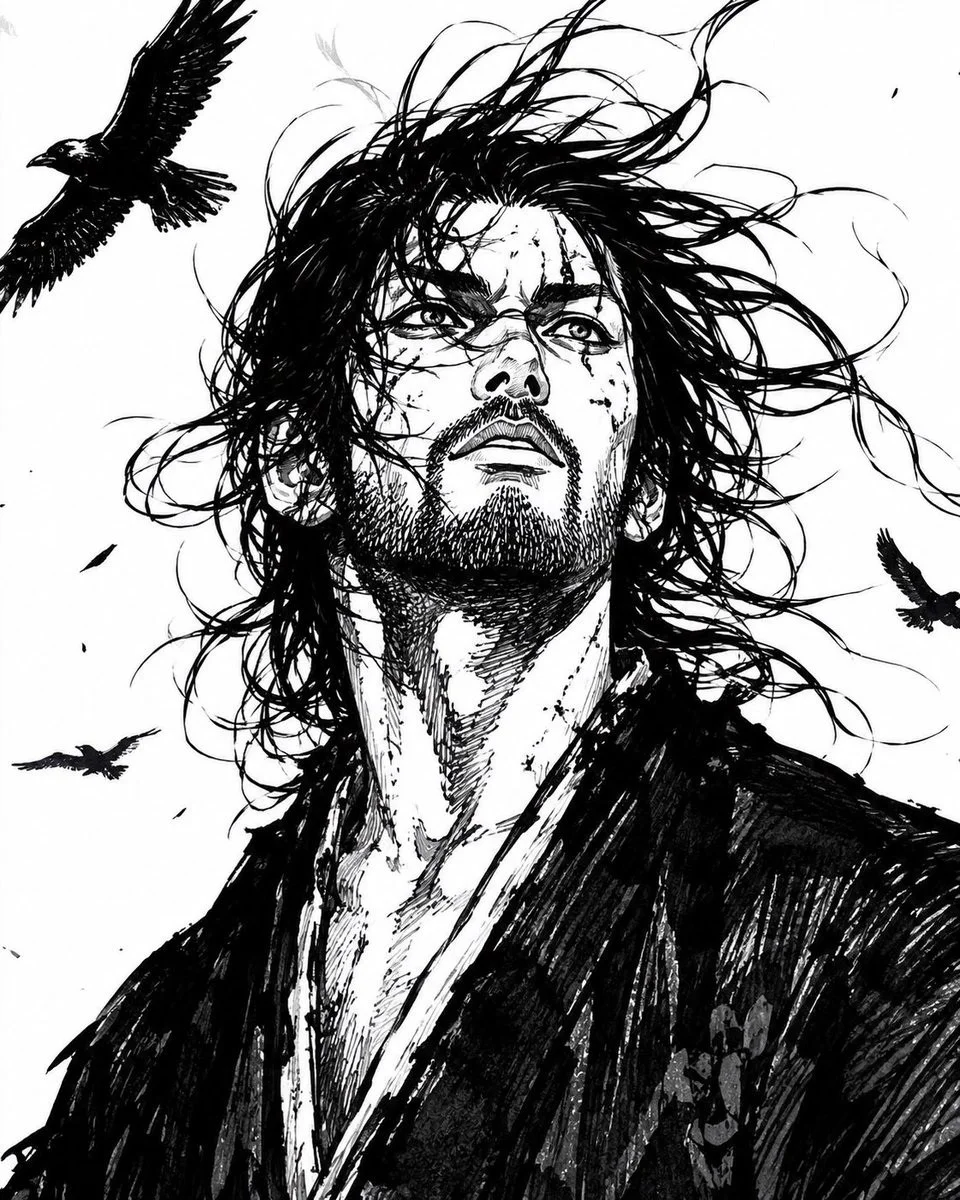 Ink Samurai Portrait