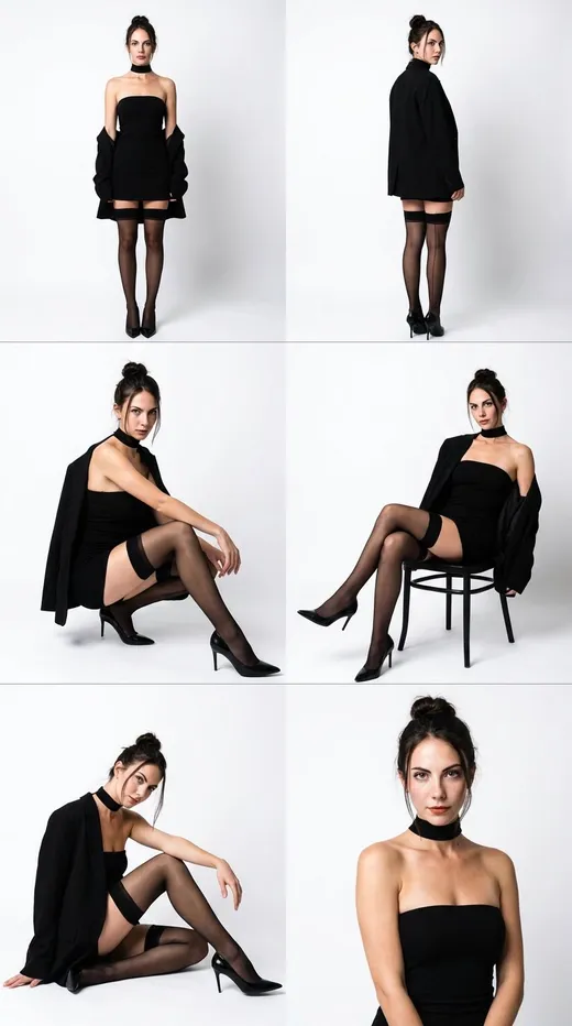 High Fashion Studio Photo Collage