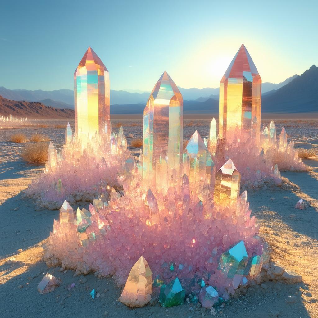 Towering Crystal Desert at Golden Hour