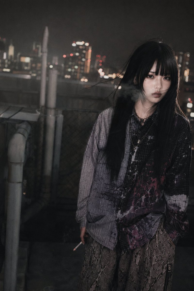 Candid Night Rooftop Portrait