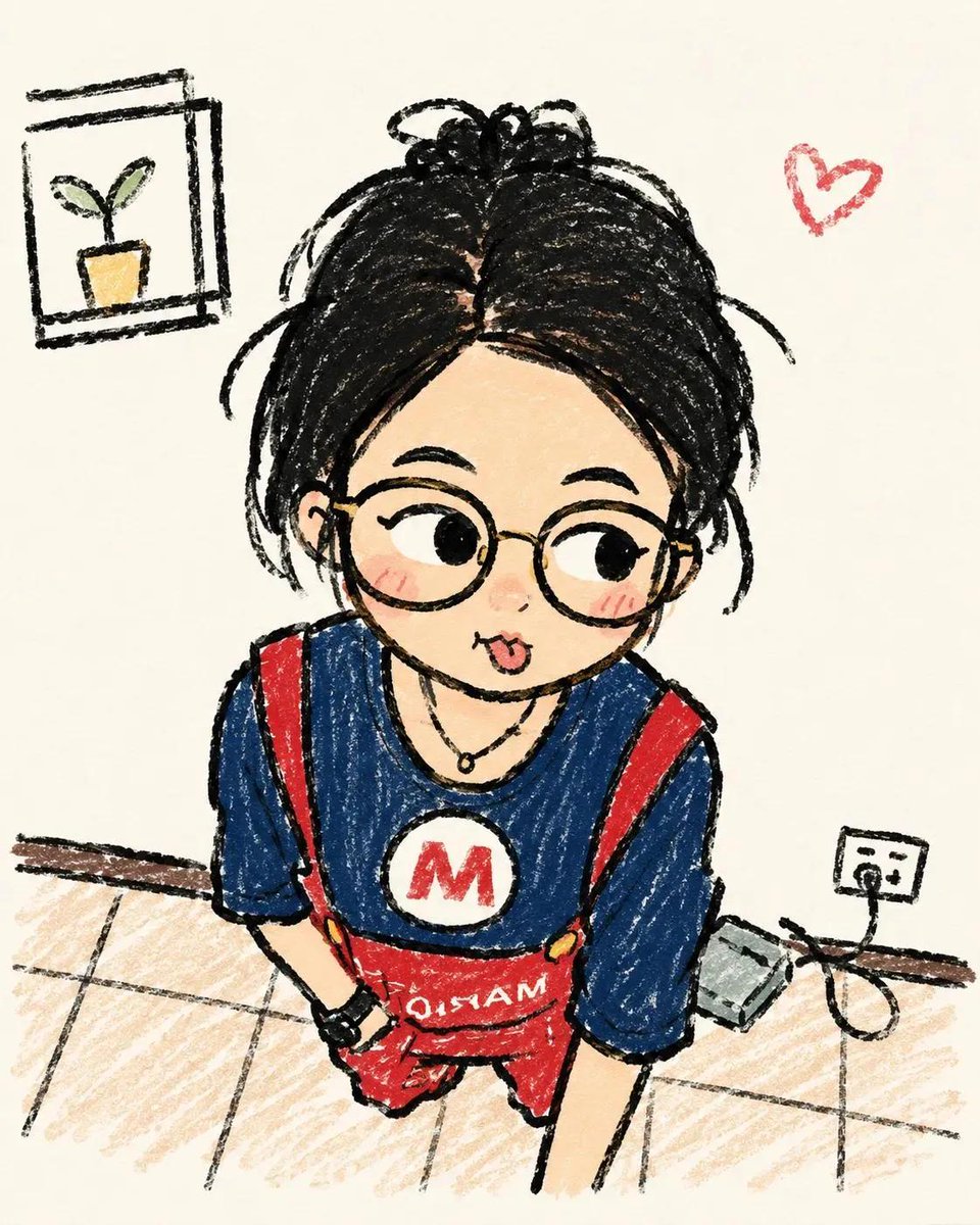 Hand-Drawn Chibi Girl Illustration