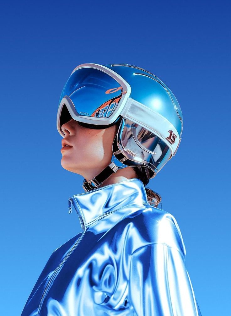 Cyberpunk Chrome Sci-Fi Portrait